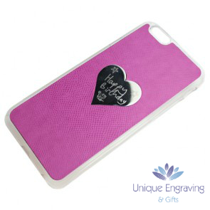 Unique Photo Engraved Heart iPhone 4 / 5 / 6 Case