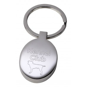 Unique Photo Engraved Oval Keyring