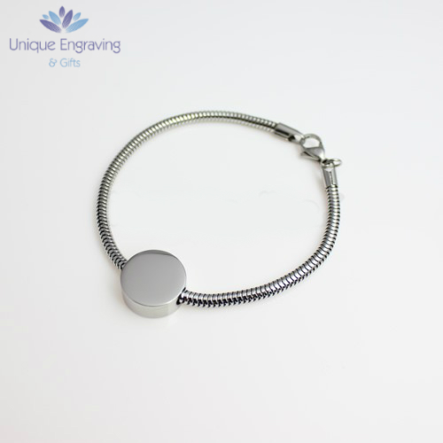 Unique Photo / Text Engraved 'Artemis' Circle Charm Bracelet