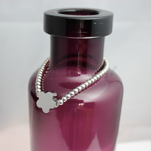 Unique Photo / Text Engraved 'Alessa' Flower Charm Bracelet