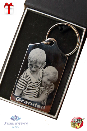 Unique Photo engraved Tapered Keyring